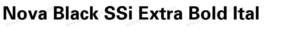 Nova Black SSi Extra Bold Italic字体转换